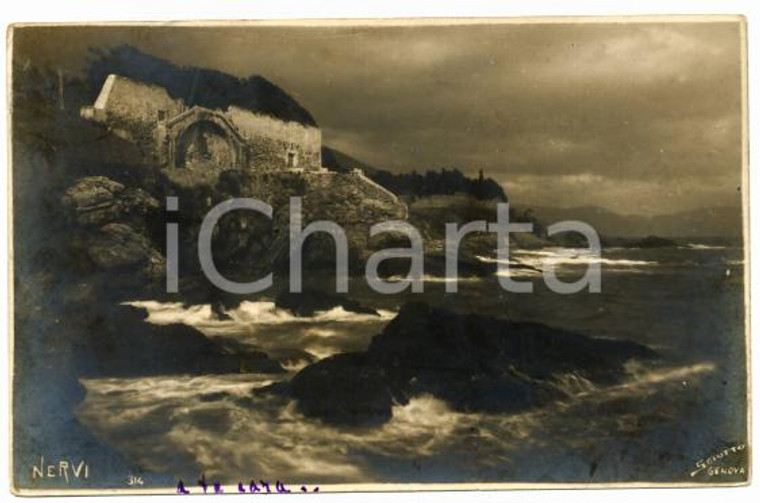 1900 ca GENOVA - NERVI Panorama della costa *Cartolina SCIUTTO FP VG