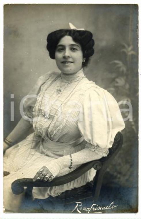 1910 ca TEATRO Ritratto dell'attrice Roma FRISCUOLO *Cartolina FP NV