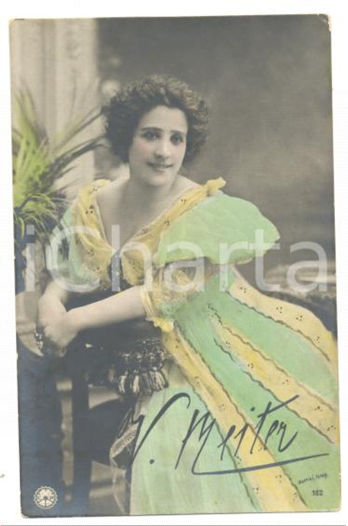 1900 ca TEATRO Ritratto dell'attrice Virginia REITER *Cartolina FP NV