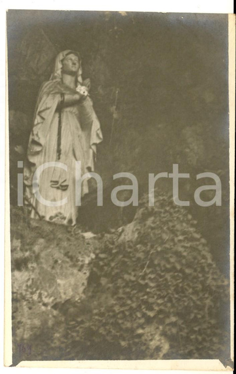 1918 ANACAPRI Veduta con grotta della Madonnina - Foto cartolina VINTAGE