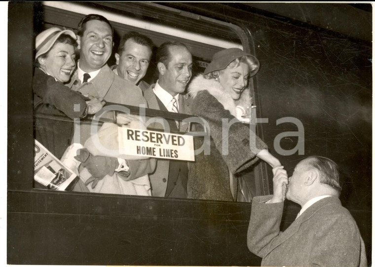1955 PARIS Attori della Comédie Française in partenza per New York *Foto 18x13