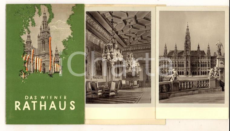 1950 ca WIEN Das Wiener Rathaus - Libretto a organino con 7 cartoline VINTAGE