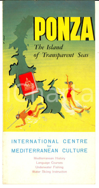 1960 ca PONZA / NAPLES Island of transparent sea *VINTAGE brochure English