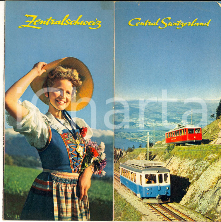 1955 ca CENTRAL SWITZERLAND Vintage brochure - ILLUSTRATED 20 pp.