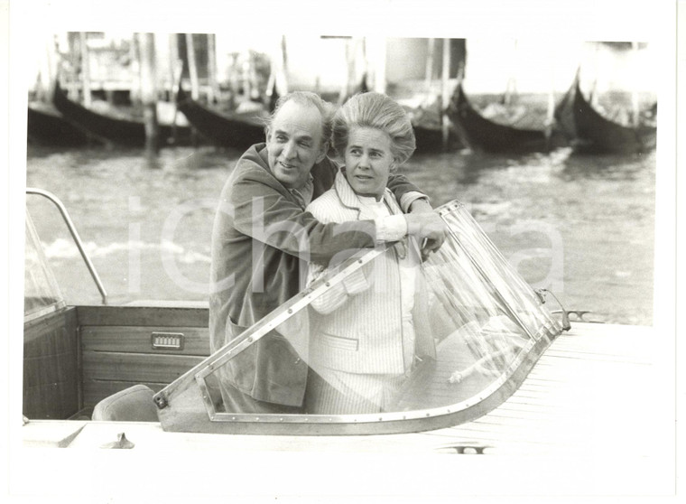 1983 VENEZIA - Ingmar BERGMAN in motoscafo con la moglie Ingrid VON ROSEN