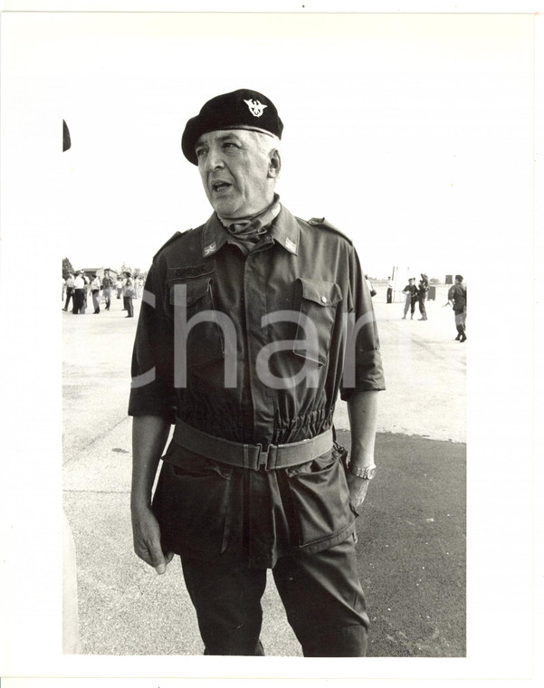 1990 ca ESERCITO ITALIANO Ritratto del generale Raffaele SIMONE - Foto 20x25 cm