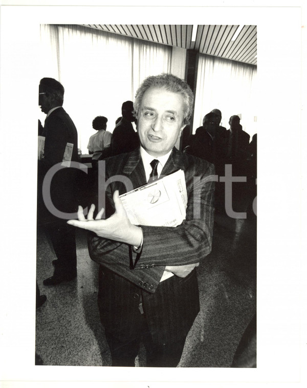 1985 ca MILANO Convegno DC - Ritratto on. Vittorino COLOMBO *Fotografia 20x25 cm