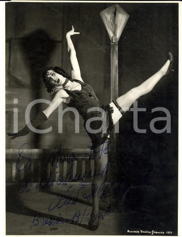 1957 BRESCIA Teatro Grande - Lia DELL'ARA BLASI ballerina - Foto con autografo