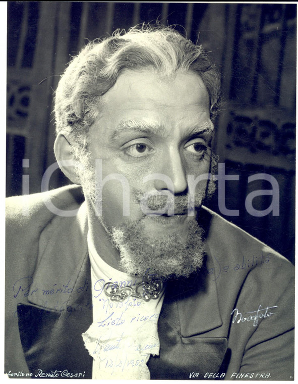 1952 BRESCIA LIRICA - Baritono Renato CESARI - Foto con autografo 18x23 cm