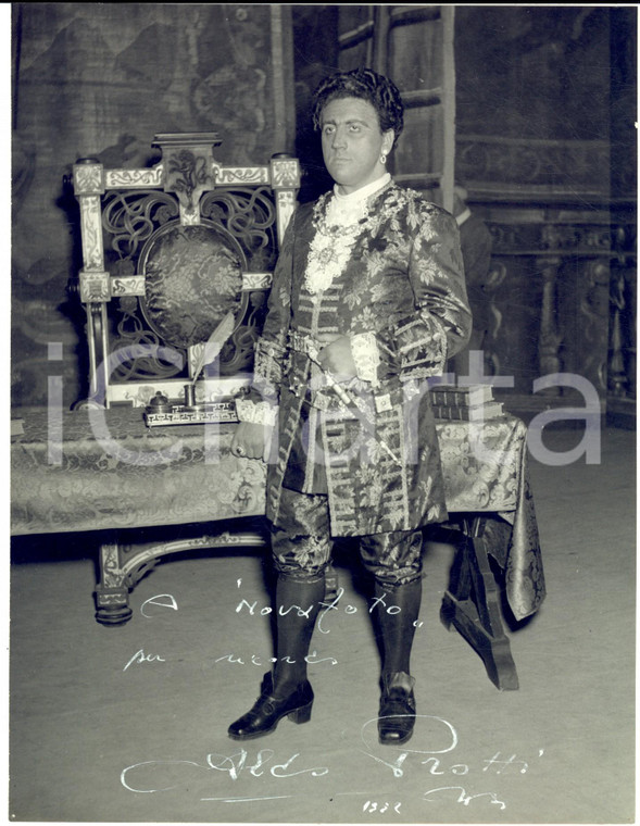 1952 BRESCIA "Un ballo in maschera"- Baritono Aldo PROTTI - Foto AUTOGRAFO 18x24