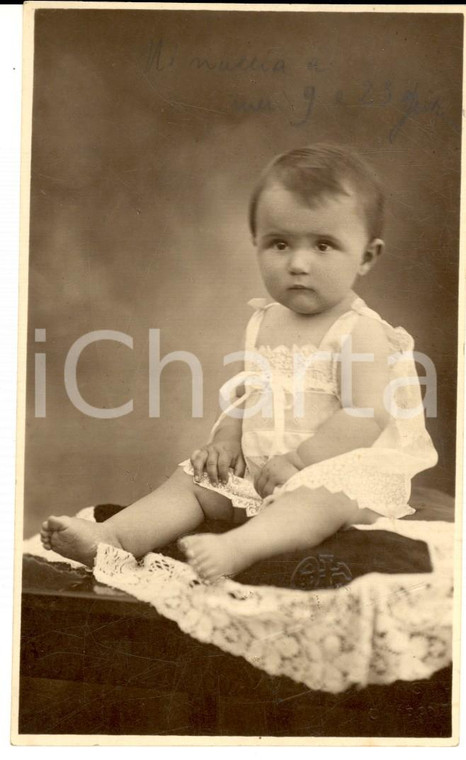1915 ca GARDONE RIVIERA Adelina BARATTIERI bambina - Foto cartolina FERRARIO