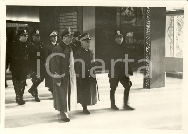 1939 ROMA Il Re, Achille STARACE e Giuseppe TASSINARI visitano mostra bonifiche