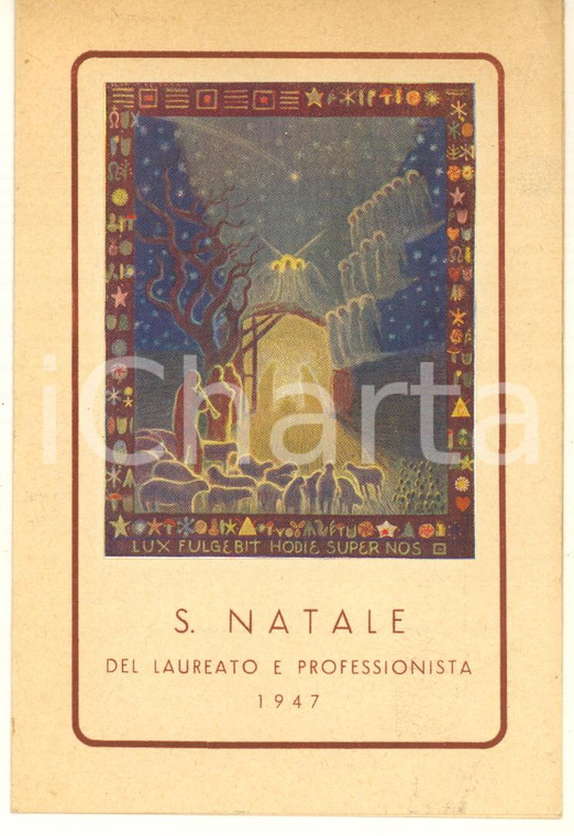 1947 MILANO A.C.I. Santo Natale del laureato e professionista *Programma