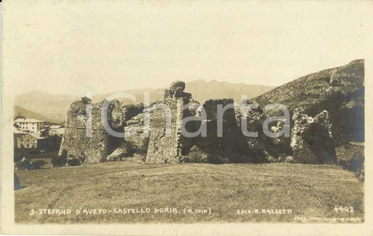 1912 SANTO STEFANO D'AVETO (GE) Rovine del castello DORIA *Cartolina postale FP