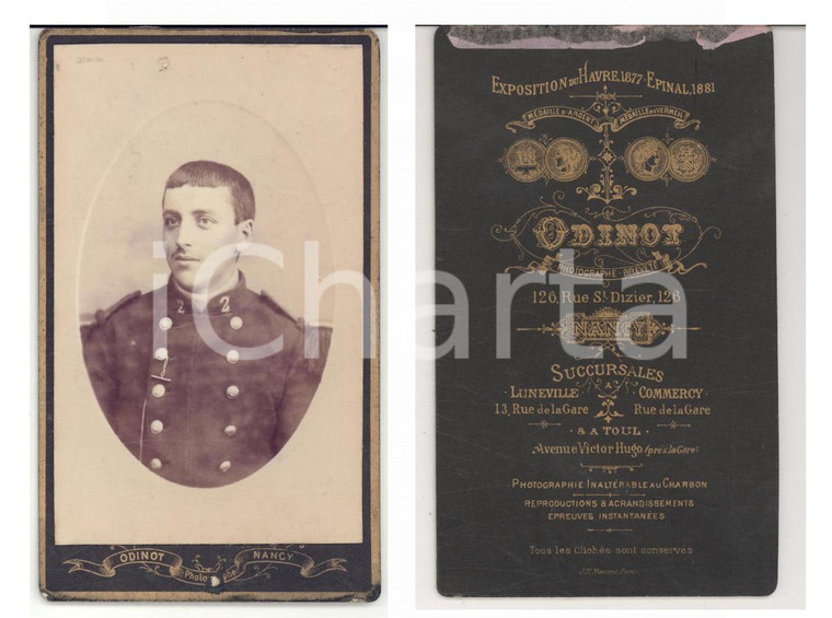 1890 NANCY (France) Jeune officier 2ème Régiment d'infantérie *Photo LOUIS