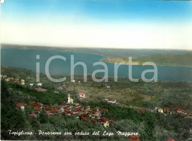 1962 NEBBIUNO (NO) Panorama TAPIGLIANO con veduta Lago MAGGIORE *Cartolina FG VG