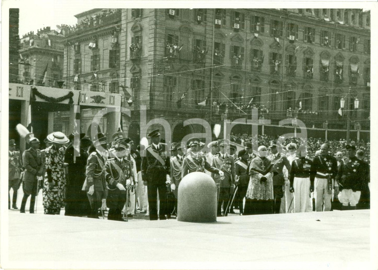 1937 TORINO Vittorio Emanuele III inaugura monumento DUCA D'AOSTA *Fotografia