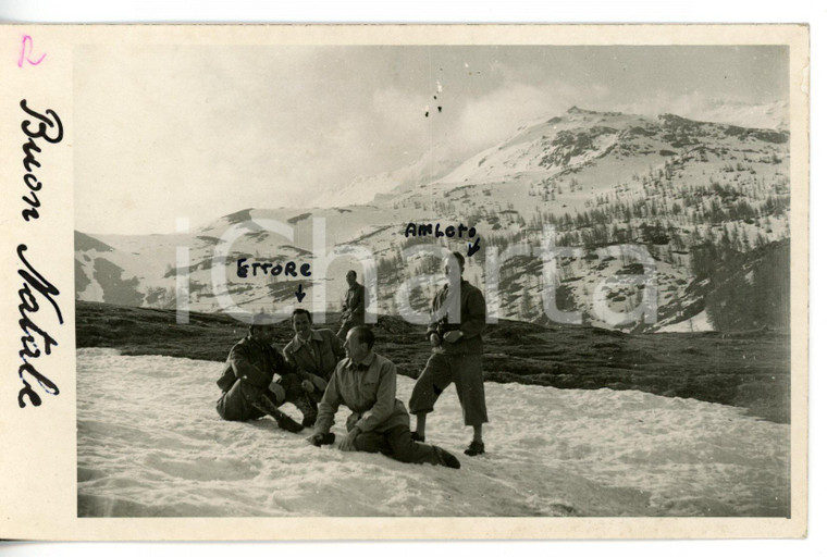 1952 VALTOURNENCHE - BREUIL-CERVINIA Escursione in montagna *Cartolina VINTAGE 