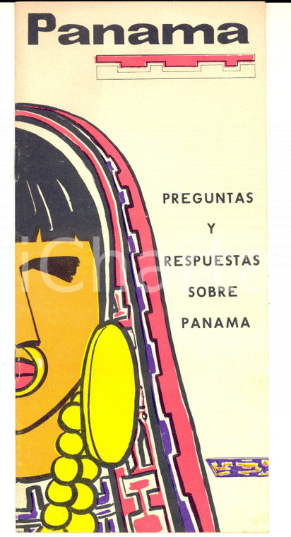 1960 ca PANAMA Preguntas y respuestas - Pieghevole VINTAGE Illustrato 