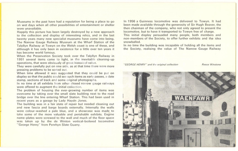 1970 circa TYWYN, WALES The NARROW GAUGE Railway Museum