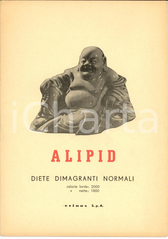 1945 ca MILANO Diete dimagranti ALIPID *CRINOS SPA