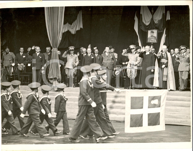 1934 MILANO Sfilata Marinaretti dell'istituto GONZAGA Duca di BERGAMO *Foto