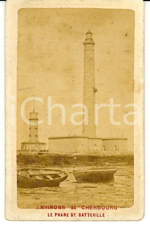 1880 CHERBOURG (Normandie) Le phare de GATTEVILLE *Photo