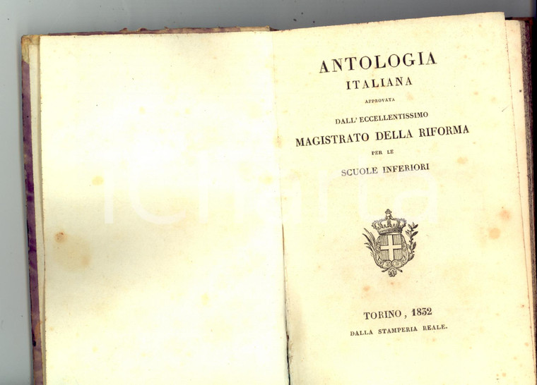 1832 Antologia italiana approvata dall'eccellentissimo Magistrato della Riforma