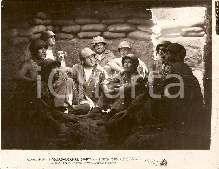 1943 GUADALCANAL DIARY Anthony QUINN Richard JAECKEL Ralph BYRD *Foto 24x18 cm