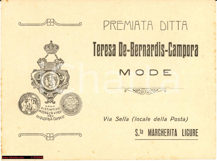 1920 SANTA MARGHERITA LIGURE Premiata ditta mode
