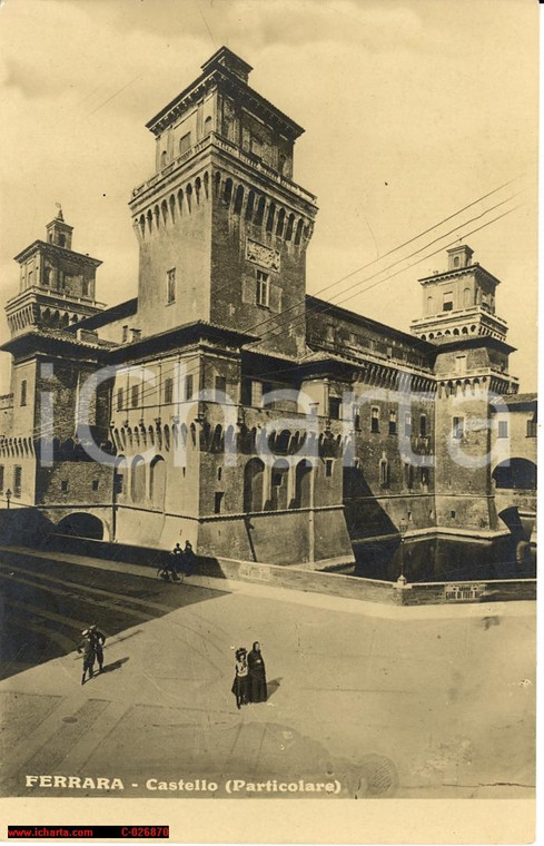 Ferrara anni 30 - Veduta animata piazza Castello *FP NV