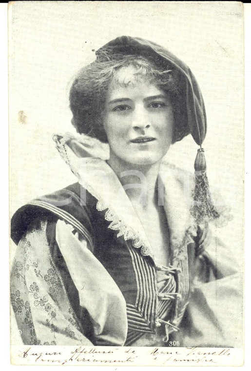 1904 COSTUMI TICINESI Giovane donna in costume storico *Cartolina FP VG