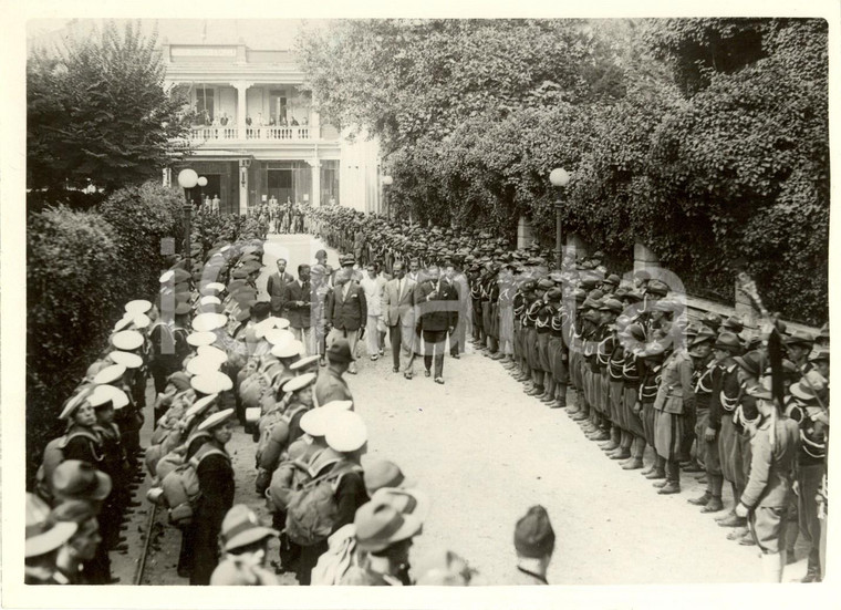 1932 MILANO Avanguardisti del Campeggio DUX schierati Casa del balilla Foto ARGO