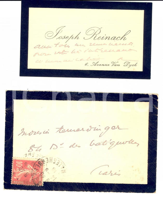 1890 ca PARIS Carte de visite Joseph REINACH  *AUTOGRAPH