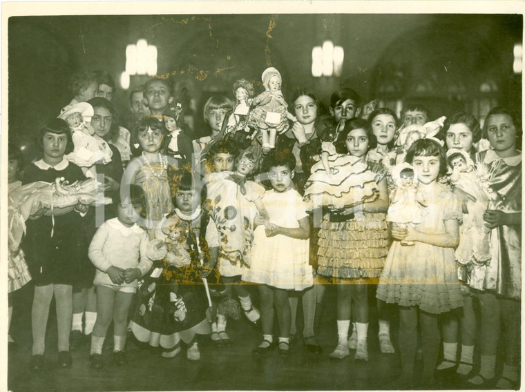 1932 MILANO Bambini a festa della bambola Giaridno dell'ODEON *Fotografia