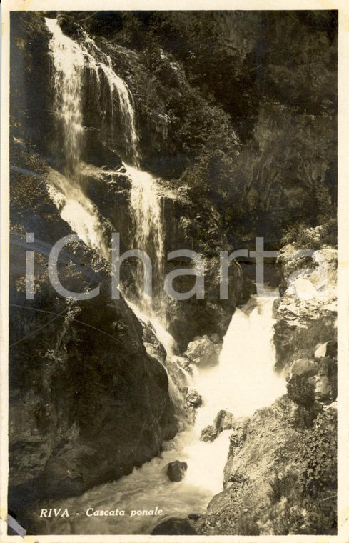 1930 ca RIVA DEL GARDA (TN) Veduta della cascata del PONALE *Cartolina FP NV