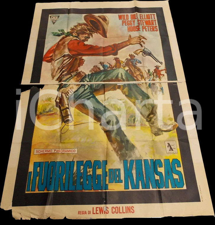 1955 I FUORILEGGE DEL KANSAS - Wild Bill ELLIOTT House PETERS *Manifesto 140x200
