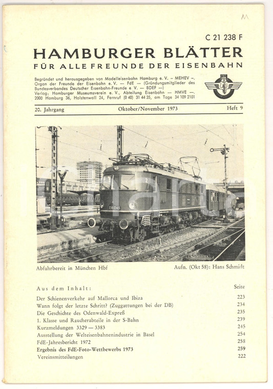 1973 FREUNDE DER EISENBAHN Schienenverkehr MALLORCA