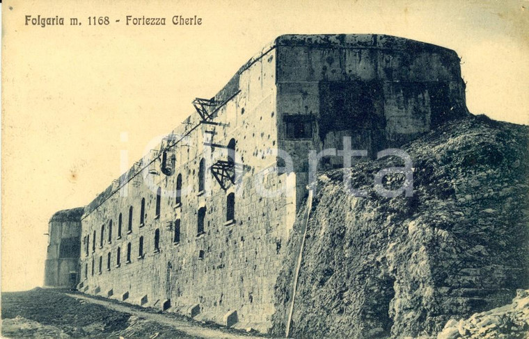 1915 ca FOLGARIA (TN) Veduta della Fortezza CHERLE *Cartolina postale FP NV