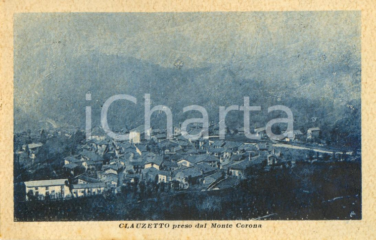 1921 CLAUZETTO (PN) Veduta del paese dal monte CORONA *Cartolina FP VG