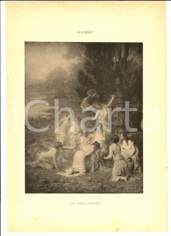 1920 ca ARTE Emile FOUBERT La main chaude *Stampa 21x29 cm 