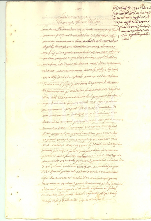 1617 PALERMO Contratto soggiogazione tra barone Mariano SAMMANIATI e sorelle