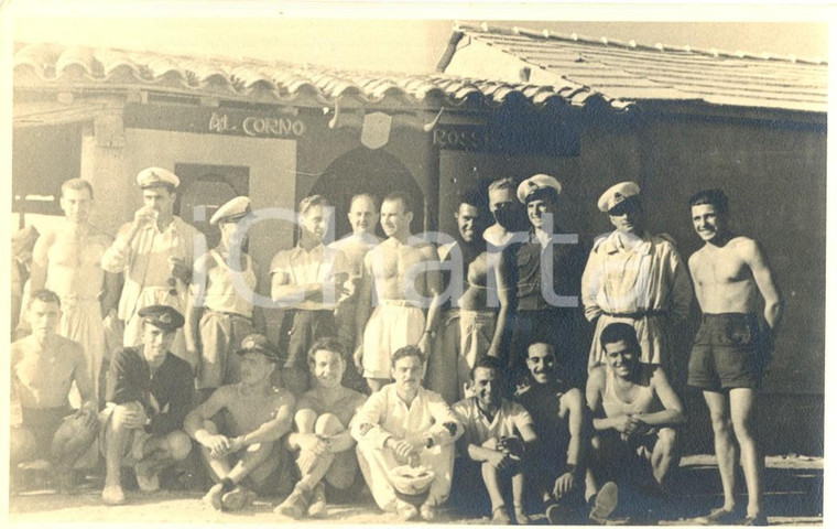 1930 ca Ristorante AL CORNO ROSSO Il riposo dei marinai *Cartolina FP NV