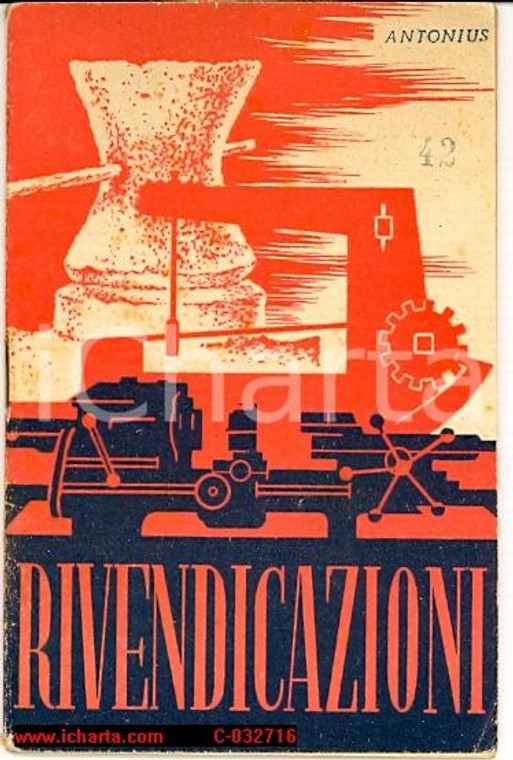 1944 ANTONIUS Rivendicazioni - PROPAGANDA CATTOLICA 28 pp.