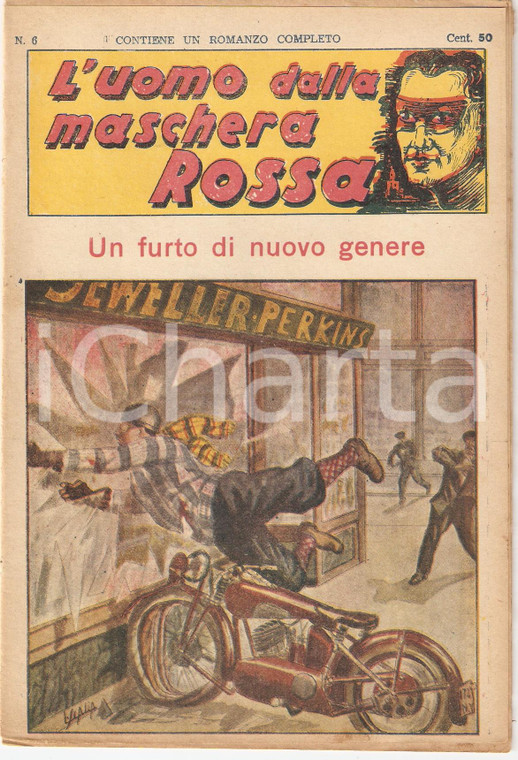 1936 L'UOMO DALLA MASCHERA ROSSA Un furto di nuovo genere *Rivista n°6