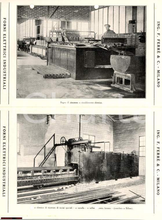 1930 Ing. F.FERRE' MILANO Forni industriali