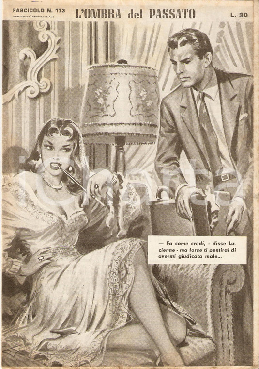 1956 OMBRA DEL PASSATO Jean DE VALLORBE Donna fuma con sensualità *Fascicolo 173