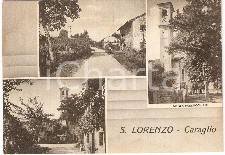 1940 ca SAN LORENZO CARAGLIO (CN) Vedutine *Cartolina postale FG NV