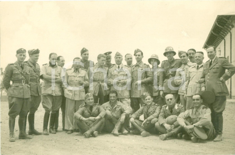 1935 ca AVIAZIONE Roberto FARINACCI con ufficiali aviatori *Fotografia