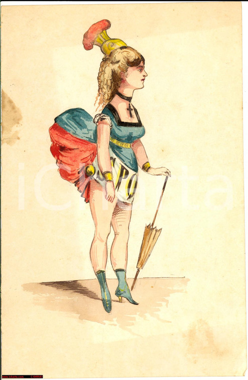 1910 ca SPQR Allegoria di ROMA gambe al vento RARO